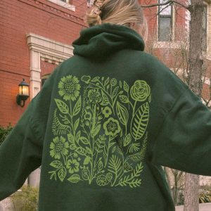 Equineop StoreWildflowers Hoodie Forest green Hoodie