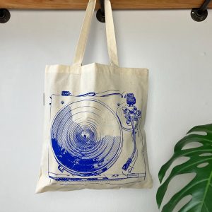 Hand Screenprinted Turntable Canvas Tote - Image 4