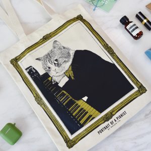 Pianist - Upright Piano Tote Bag - Image 3
