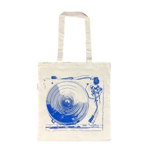Hand Screenprinted Turntable Canvas Tote - Image 1