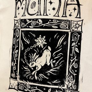 MUNA Jackalope Linocut Tote Bag - Image 2