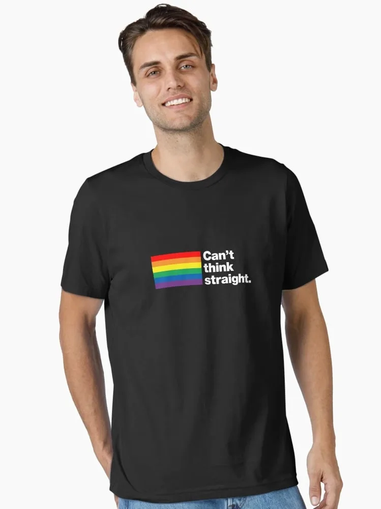Can't think straight _ 6 Colour Rainbow Flag Edition Essential T-Shirt