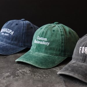 Personalized Embroidered Cap - Custom Text Gift