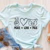 Cute Pig Shirt - Peace Love Pigs Gift